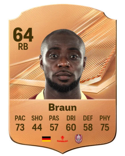Braun 64 Bronze RB FC 27 card