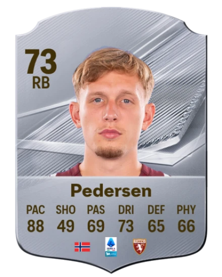 Pedersen 73 Silver RB FC 27 card