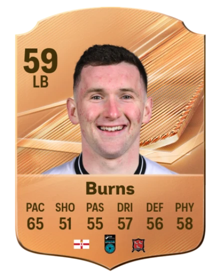 Burns 59 Common LB FC 26 card