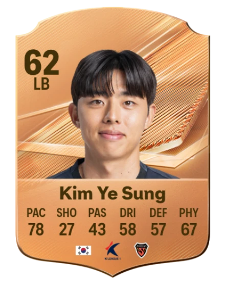 Kim Ye Sung 62 Common LB FC 26 card