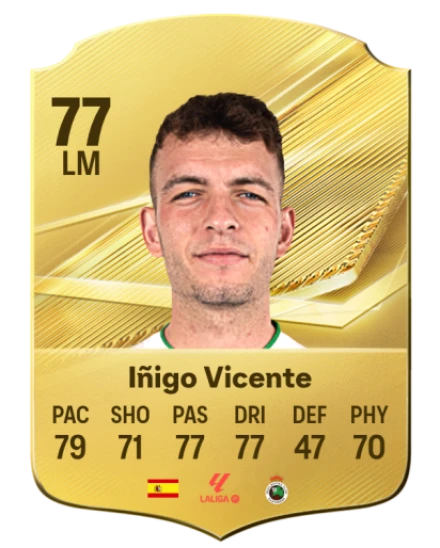 Iñigo Vicente 77 Common LM FC 26 card