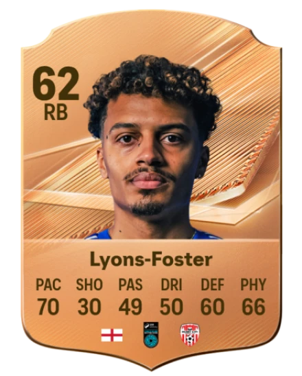 Lyons-Foster 62 Common RB FC 26 card