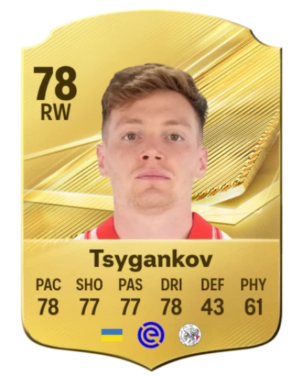 Tsygankov 78 Rare RW FC 26 card