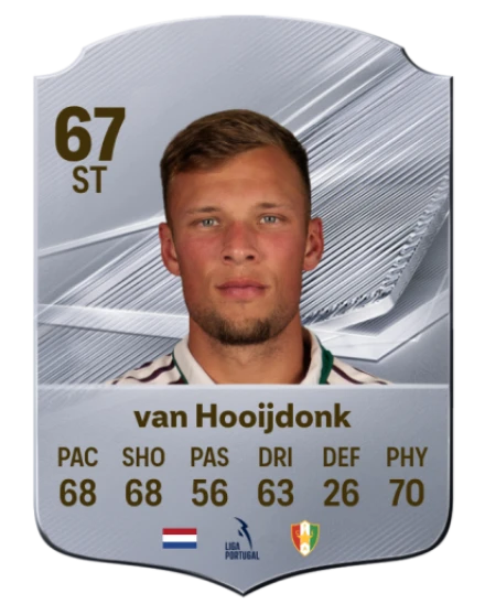 van Hooijdonk 67 Silver ST FC 27 card