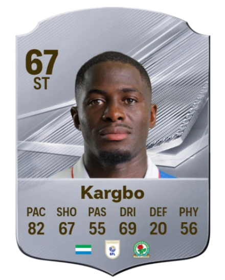 Kargbo 67 Silver ST FC 27 card