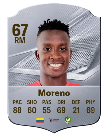 Moreno 67 Silver RM FC 27 card