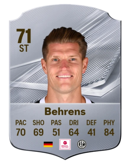 Behrens 71 Common ST FC 26 card