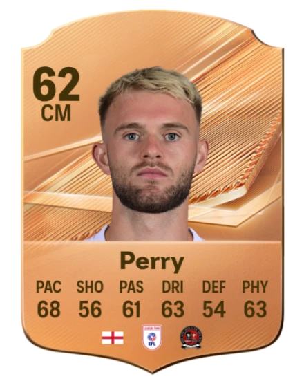 Perry 62 Common CM FC 26 card