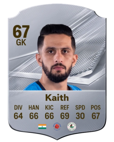 Kaith 67 Common GK FC 26 card