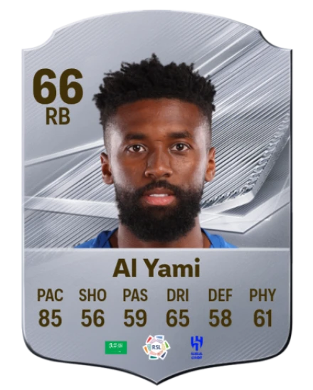 Al Yami 66 Silver RB FC 27 card