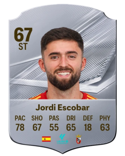 Jordi Escobar 67 Silver ST FC 27 card