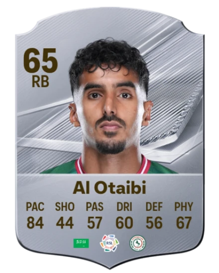 Al Otaibi 65 Silver RB FC 27 card