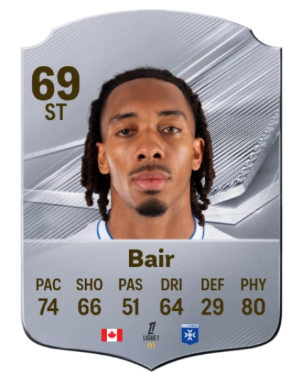Bair 69 Silver ST FC 27 card