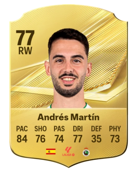Andrés Martín 77 Common RW FC 26 card