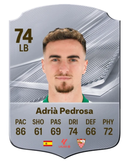 Adrià Pedrosa 74 Silver LB FC 27 card