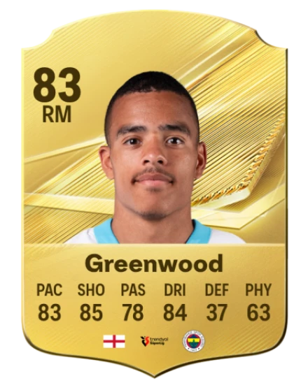Greenwood 83 Common RM FC 26 card