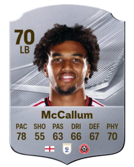 McCallum 70 Silver LB FC 27 card