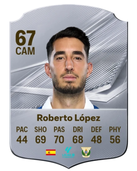 Roberto López 67 Silver CAM FC 27 card