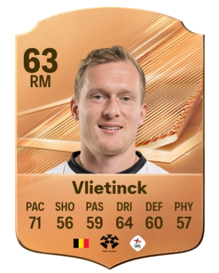 Vlietinck 63 Bronze RM FC 27 card
