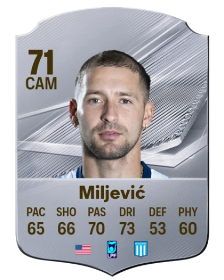 Miljević 71 Silver CAM FC 27 card
