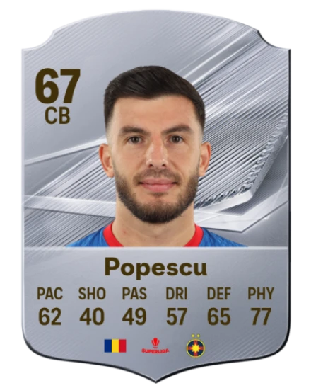 Popescu 67 Silver CB FC 27 card