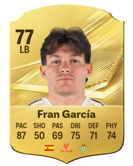 Fran García 77 Gold LB FC 27 card