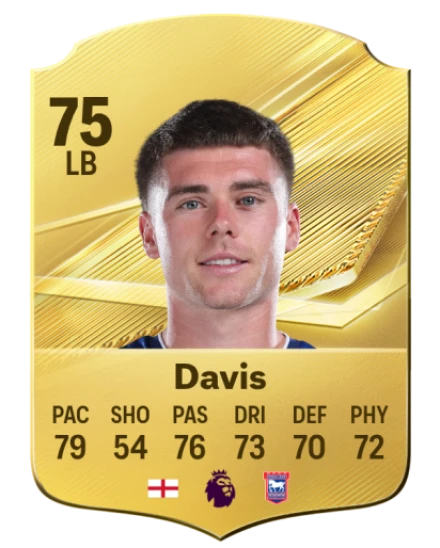Davis 75 Common LB FC 26 card