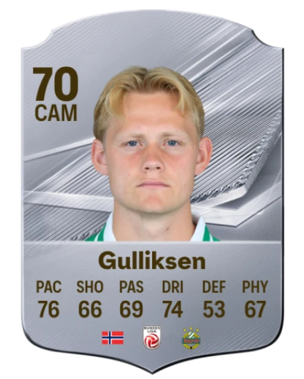 Gulliksen 70 Rare CAM FC 26 card