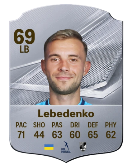 Lebedenko 69 Silver LB FC 27 card
