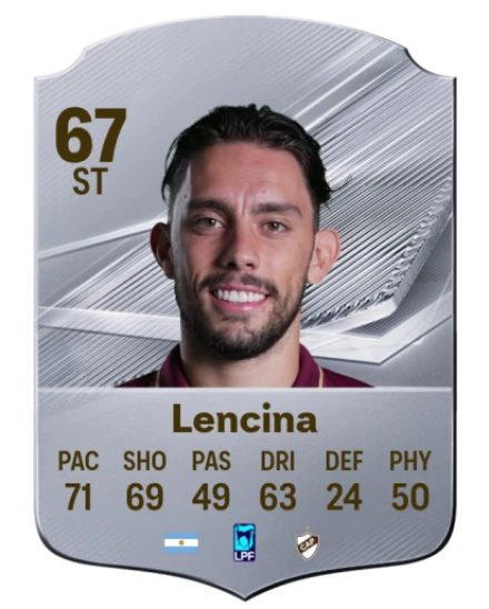 Lencina 67 Silver ST FC 27 card