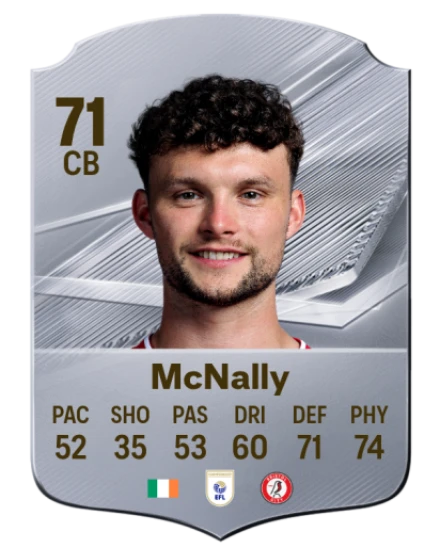 McNally 71 Common CB FC 26 card