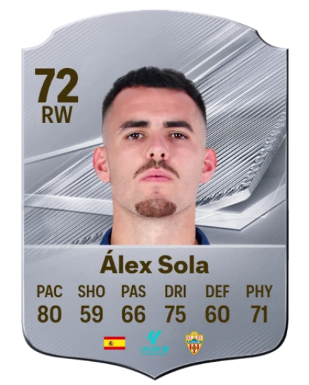 Álex Sola 72 Common RW FC 26 card