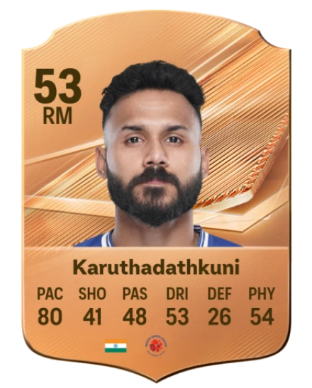 Karuthadathkuni 53 Common RM FC 26 card