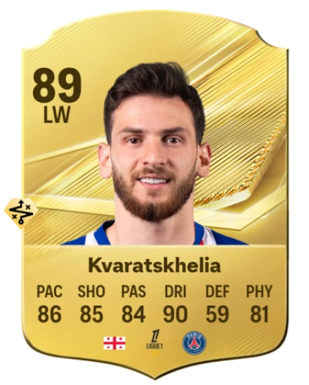 Kvaratskhelia 89 Common LW FC 26 card