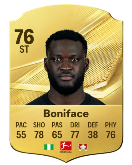 Boniface 76 Gold ST FC 27 card