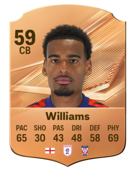Williams 59 Bronze CB FC 27 card