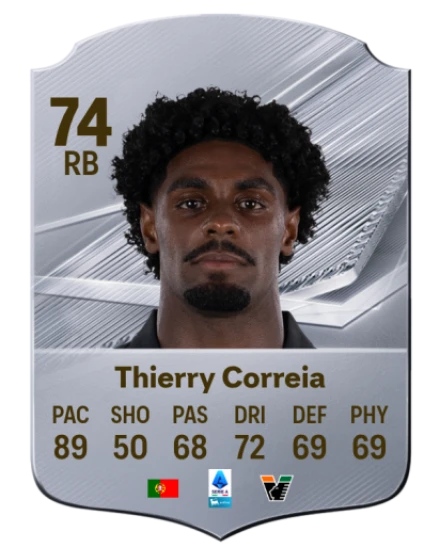 Thierry Correia 74 Common RB FC 26 card