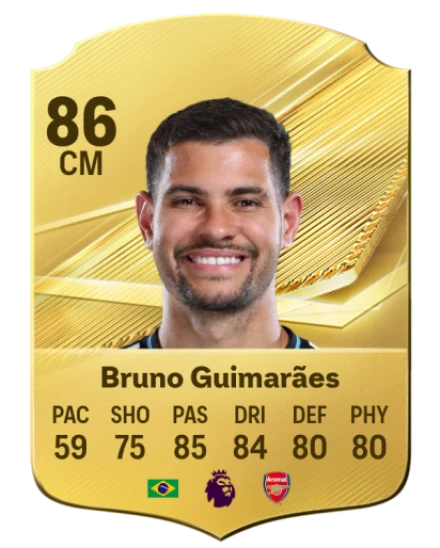 Bruno Guimarães 86 Common CM FC 26 card