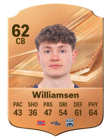 Williamsen 62 Bronze CB FC 27 card