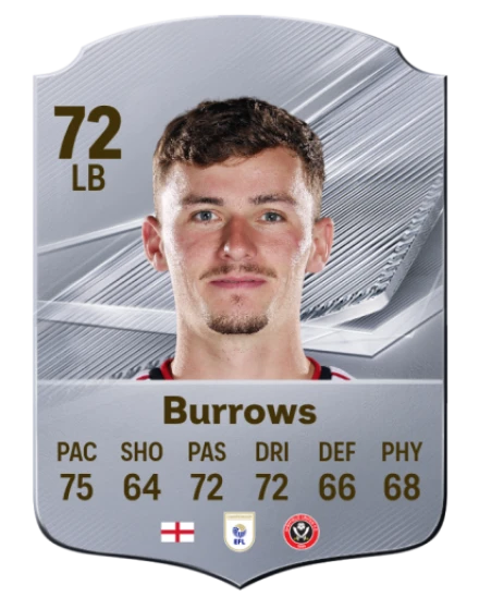 Burrows 72 Common LB FC 26 card