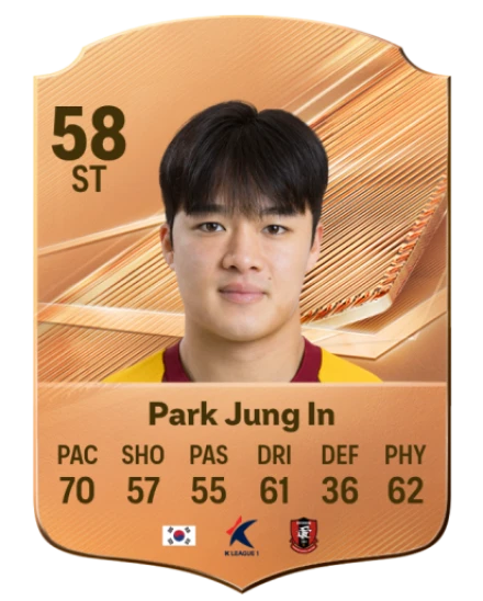Park Jung In 58 Bronze ST FC 27 card