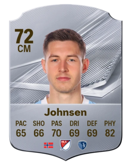 Johnsen 72 Common CM FC 26 card
