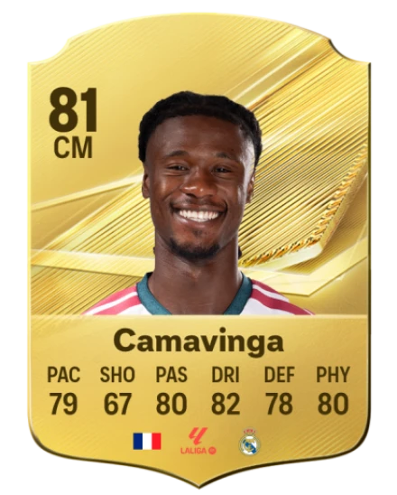 Camavinga 81 Gold CM FC 27 card
