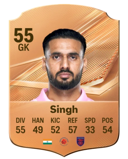 Singh 55 Bronze GK FC 27 card