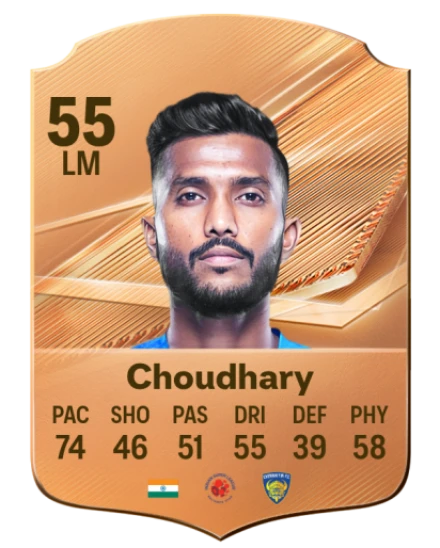 Choudhary 55 Bronze LM FC 27 card