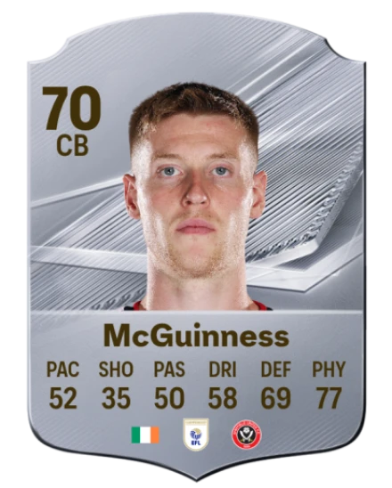 McGuinness 70 Silver CB FC 27 card