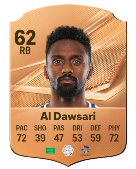Al Dawsari 62 Bronze RB FC 27 card