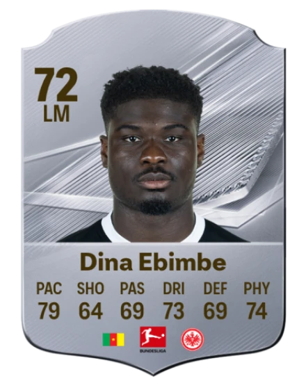 Dina Ebimbe 72 Silver LM FC 27 card