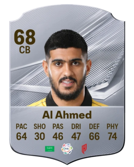 Al Ahmed 68 Silver CB FC 27 card