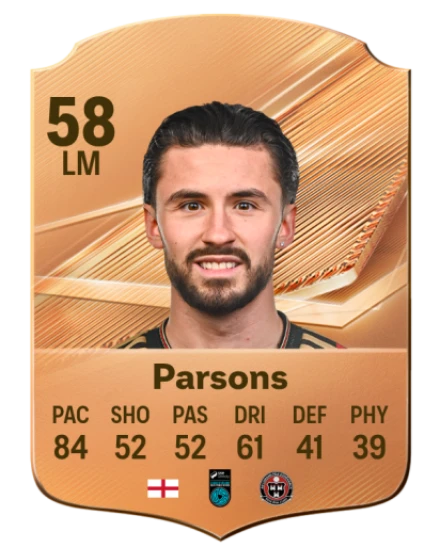 Parsons 58 Bronze LM FC 27 card